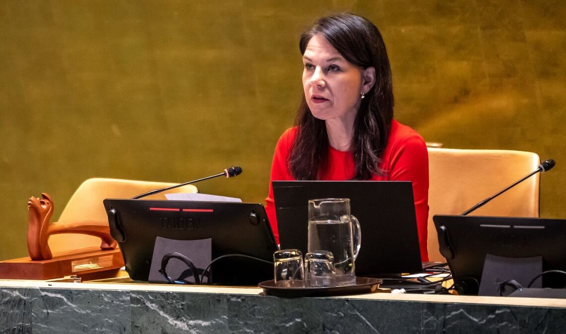 Noch bis September im Amt als Präsidentin der UN-Generalversammlung: Annalena Baerbock.