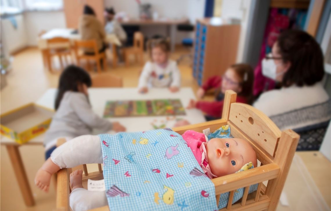 In den Kitas bleibt immer ein Restrisiko Notbetreuung im Integrativen Kinderhaus „Villa Emrich“ in Mühlacker. Foto: Fotomoment