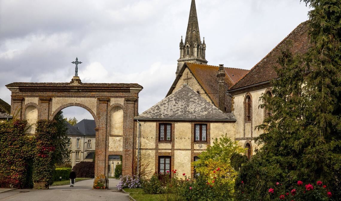 Notre-Dame de la Trappe nahe der französischen Gemeinde Soligny-la-Trappe in der Normandie.