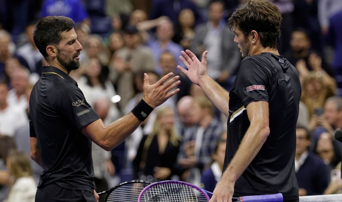 Vor Traum-Halbfinale in New York: Djokovic bittet zum Tanz Novak Djokovic zog mit seinem Sieg gegen Taylor Fritz ins Halbfinale der US Open ein.