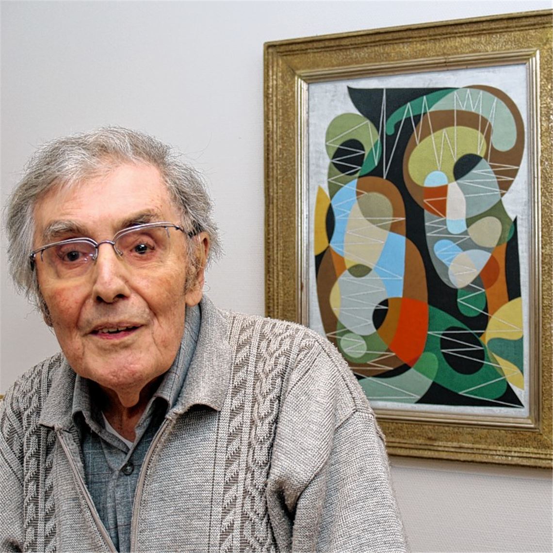 Nur eines von vielen eigenen Werken: Günter Schulz lebt mit seinen Bildern.