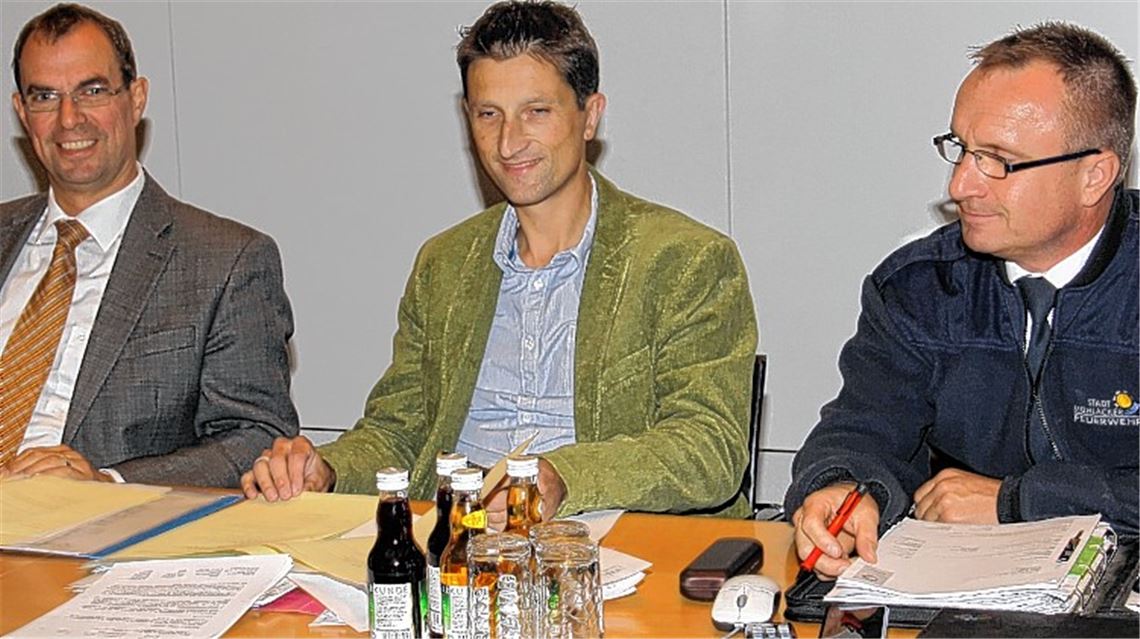 OB Schneider, Ordnungsamtschef Saur und Feuerwehrkommandant Keipp (v. li.). 