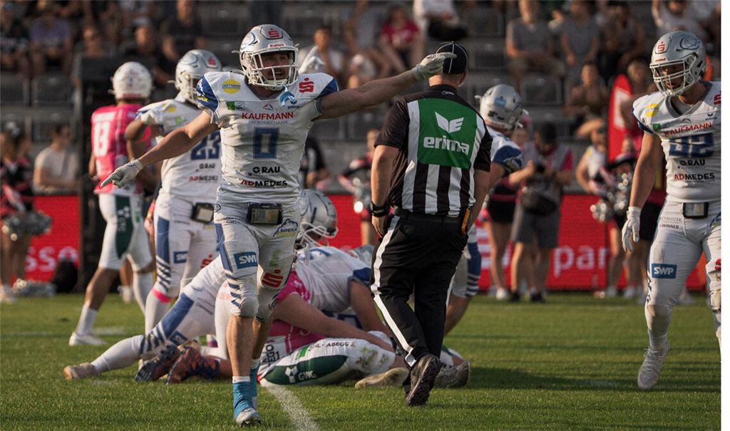 Ob die Pforzheimer Footballer auch in München bei den Cowboys jubeln können, hängt vor allem daran, wie gut die Defensivabteilung in der Begegnung arbeitet. Foto: Archiv/privat