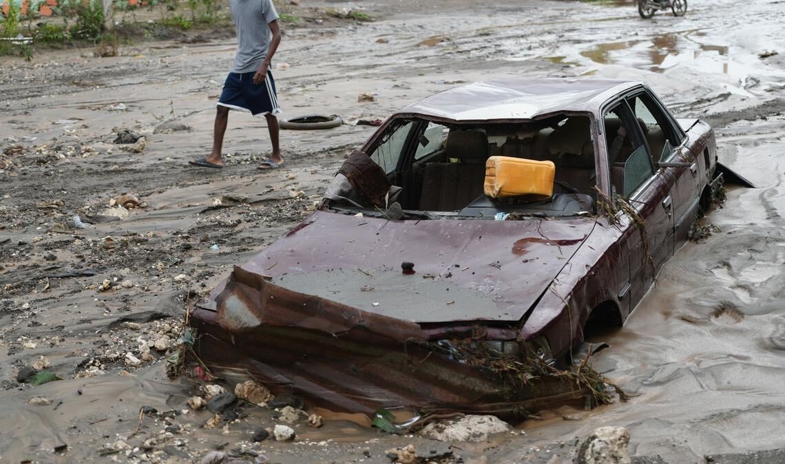 Obwohl der Hurrikan nicht direkt auf Haiti traf, kam es zu tödlichen Überschwemmungen.