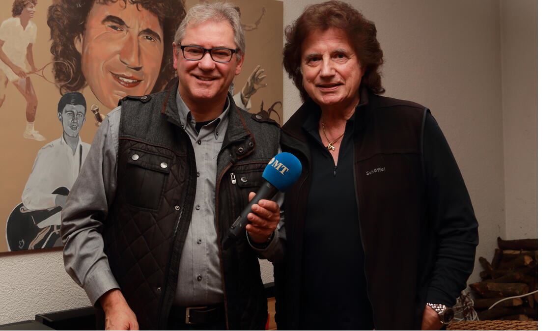 Olaf Malolepski (re.) im Interview für unsere Zeitung mit Moderator Thomas Brockmann 2016. Foto: Archiv