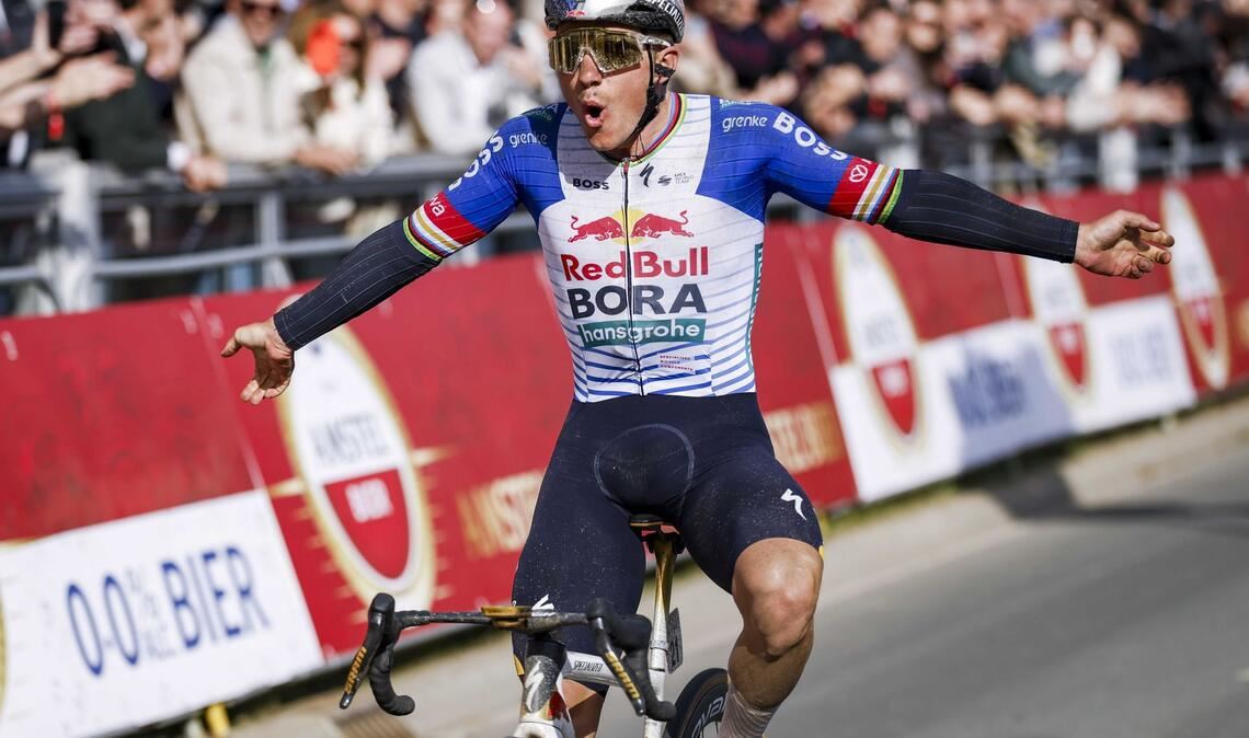 Olympiasieger Remco Evenepoel triumphierte beim Amstel Gold Race.