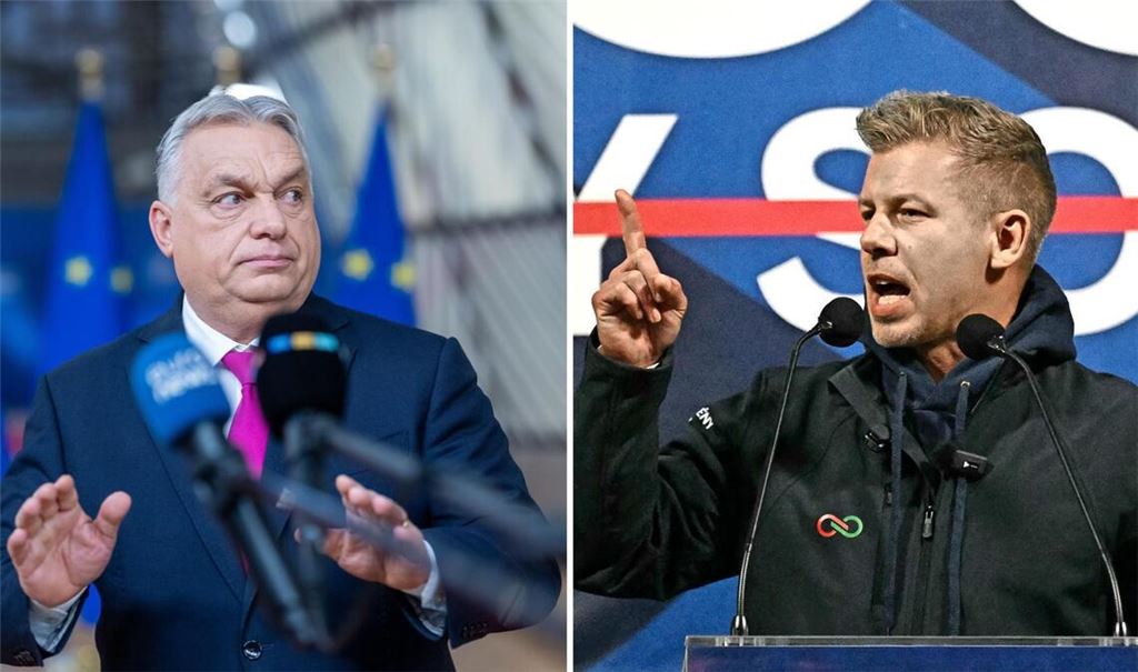 Orbans ehemaliger Gefolgsmann und heutiger Herausforderer Peter Magyar (re.) hat mit der bürgerlichen Tisza-Partei eine Oppositionskraft geschaffen, die Orbans Ära beenden könnte.