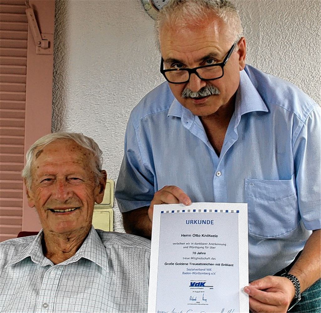 Seltene Ehrung für Otto Knötzele