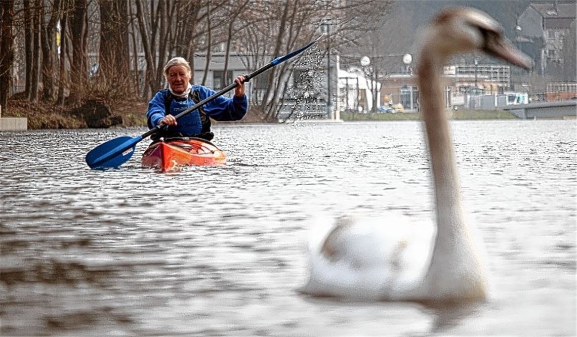 Paddeln verboten –Das Gartenschaugelände darf bis zum Ende der Veranstaltung nicht mit Kanus befahren werden.