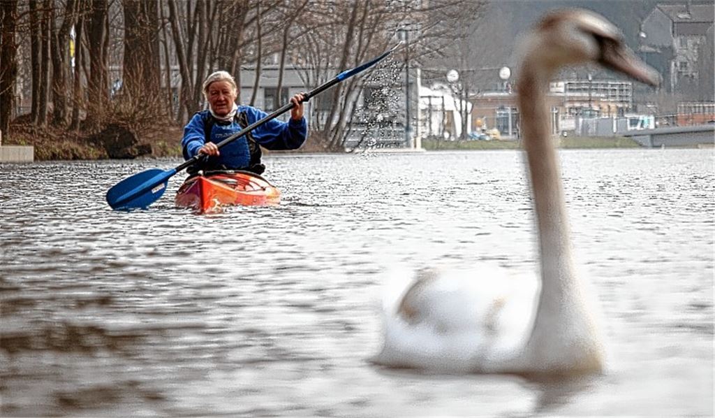 Paddeln verboten –Das Gartenschaugelände darf bis zum Ende der Veranstaltung nicht mit Kanus befahren werden.