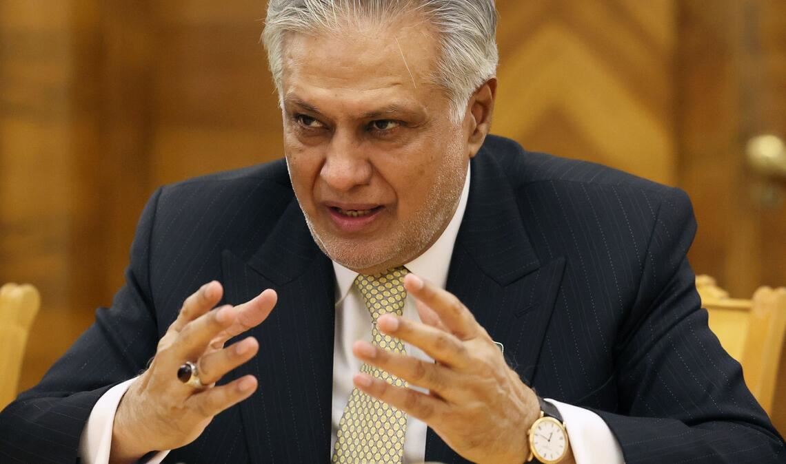 Pakistans Außenminister Ishaq Dar will sich um Deeskalation im Iran-Krieg bemühen. (Archivbild)