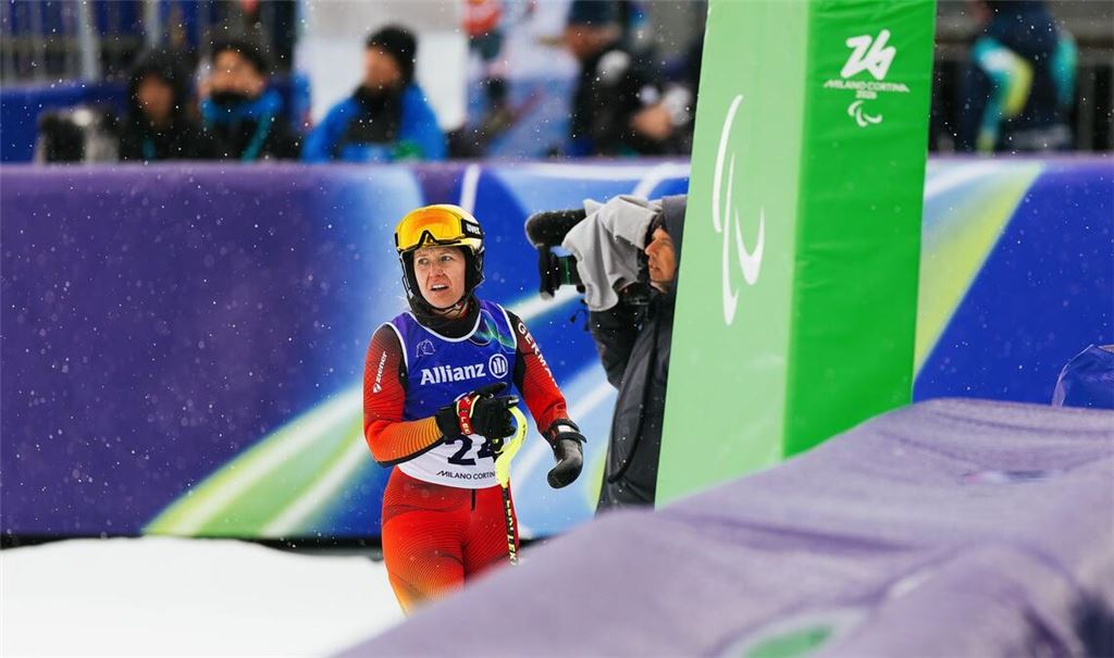 Paralympics-Abschluss als Fahnenträgerin: Andrea Rothfuss.