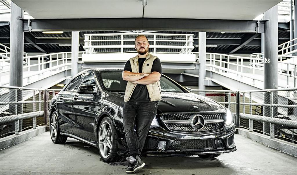 Patrick Matzenmiller und sein Mercedes CLA 45, AMG, Baujahr 2014.