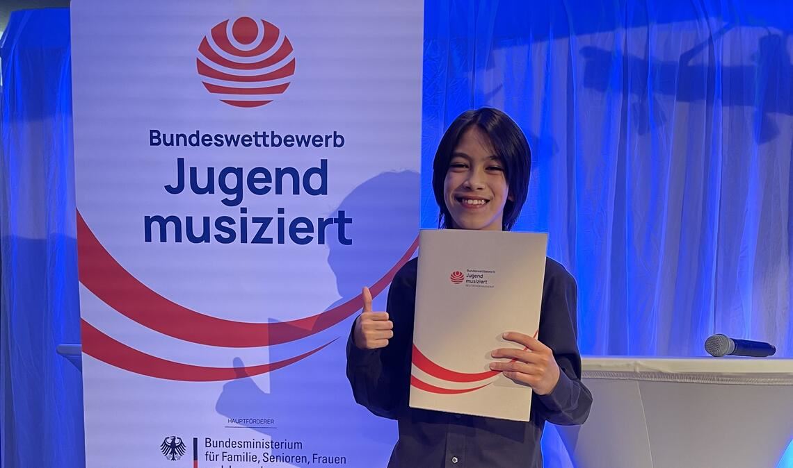 Zwei zweite Plätze für Patrick Meier Patrick Meier aus Lienzingen ist erneut erfolgreich, dieses Mal beim Bundeswettbewerb „Jugend musiziert“. Foto: privat