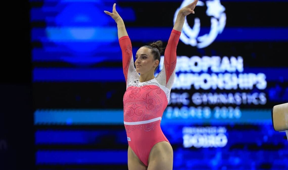 Pauline Schäfer hat nach ihrem 4. Platz im Balkenfinale bei der EM gute Chancen auf einen Platz im WM-Team.