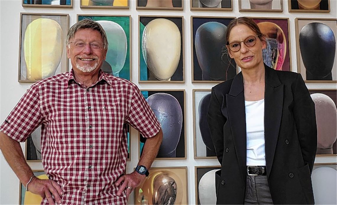 Peter Klein und Valeria Waibel sind die Köpfe hinter der aktuellen Ausstellung im „Kunstwerk“ in Nußdorf.Friedrich