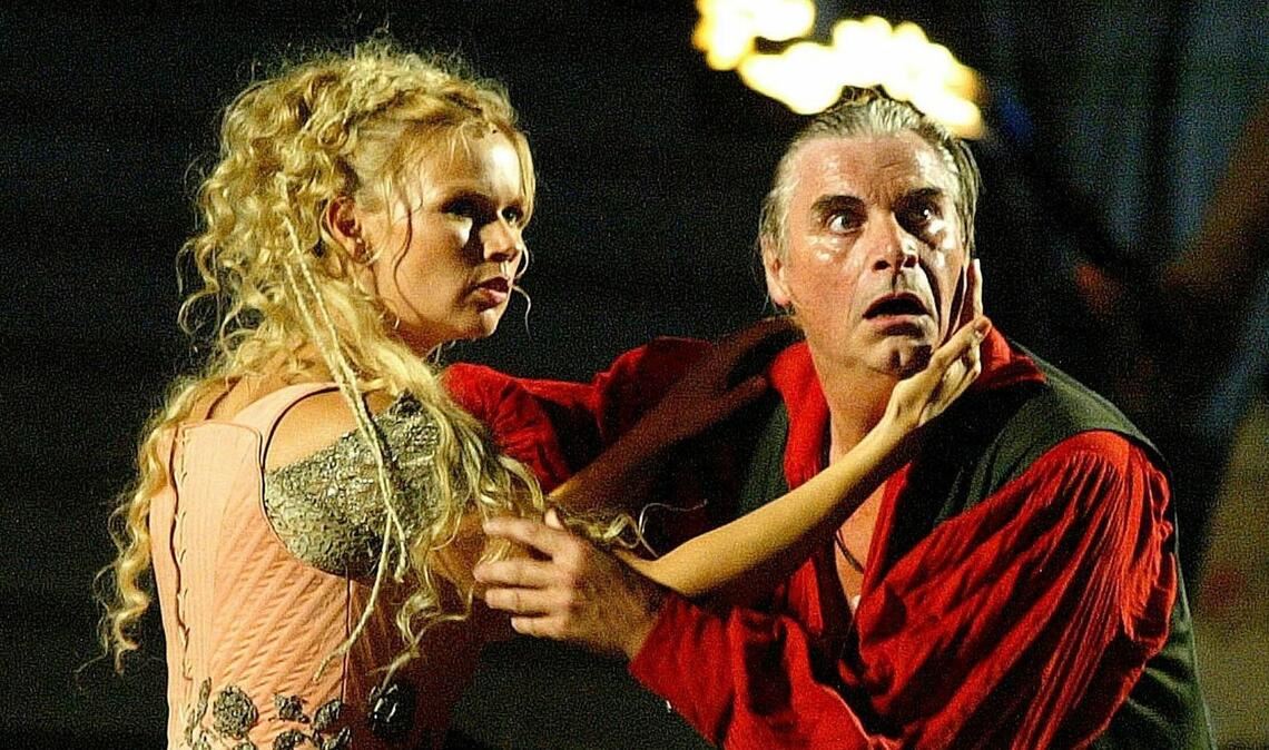 Peter Simonischek und Veronica Ferres bei einer "Jedermann"-Probe 2003.