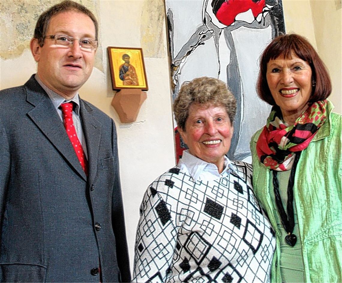 Pfarrer Friedemann Glaser, Ingeborg Wanner und Heike Lehn.