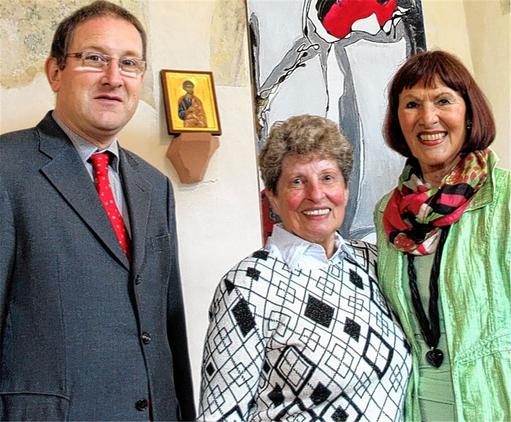 Pfarrer Friedemann Glaser, Ingeborg Wanner und Heike Lehn.