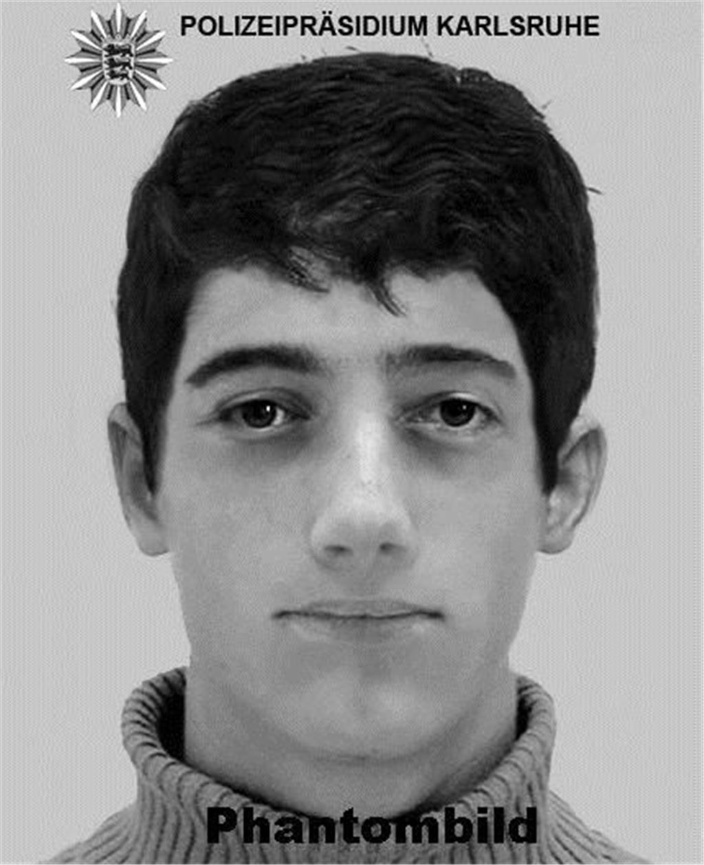 Phantombild des Angreifers.