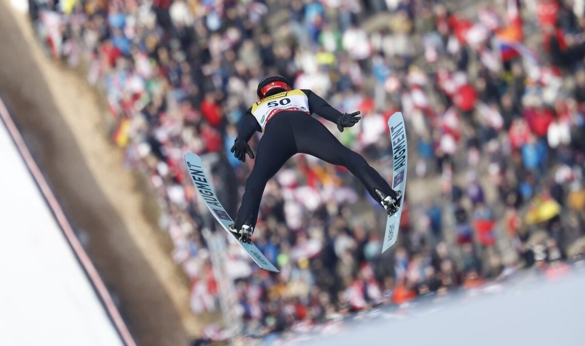 Philipp Raimund kam beim Skifliegen in Österreich nur auf Platz 16.
