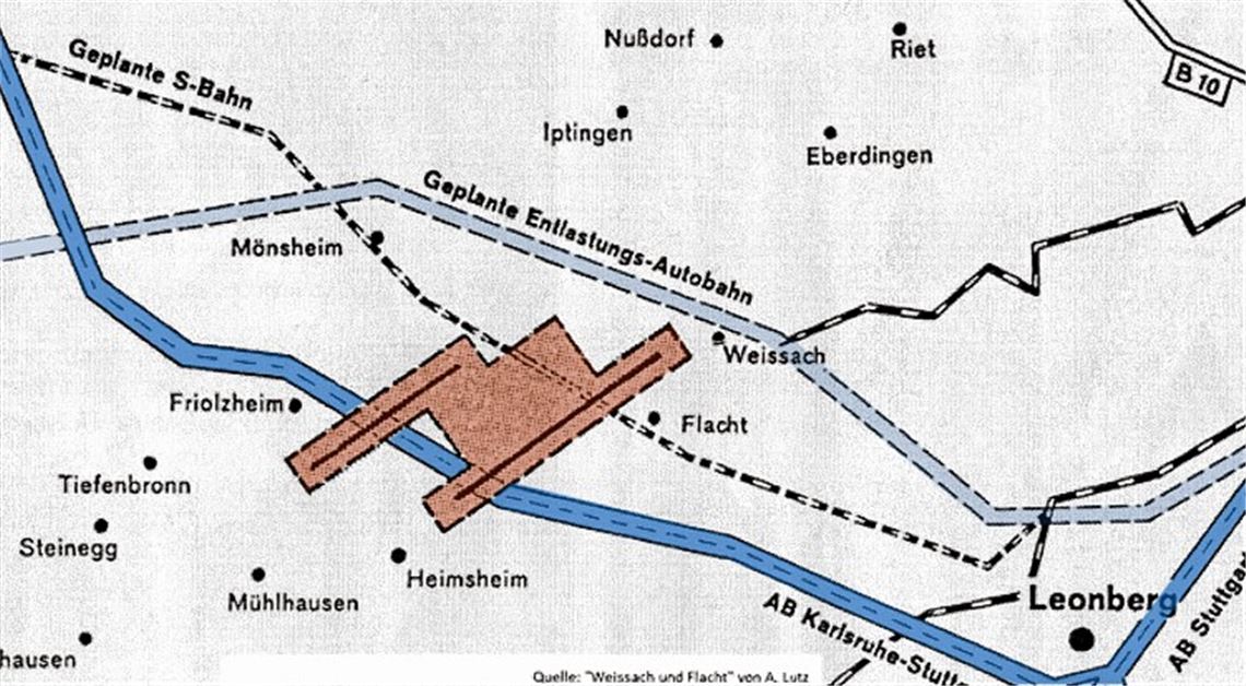 Pläne für den Reißwolf: Vor 40 Jahren hat die Landesregierung ihr Vorhaben aufgegeben, einen Großflughafen auf der grünen Wiese zwischen Mönsheim und Flacht zu bauen.