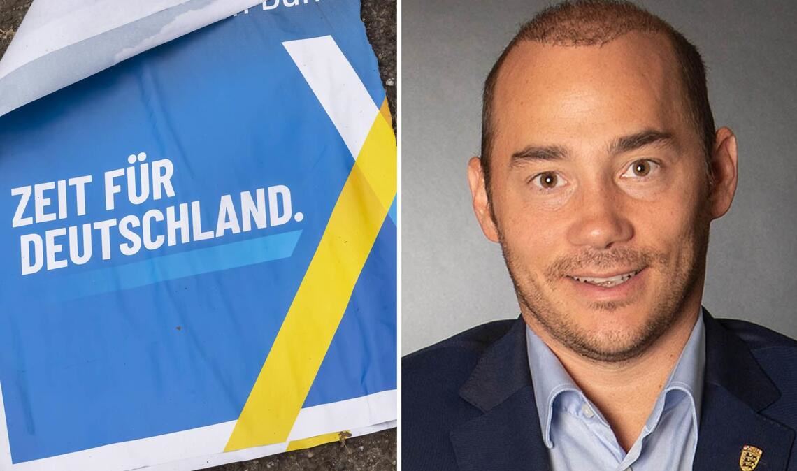 Plakate der AfD werden häufig zerstört. Miguel Klauß will das ändern.