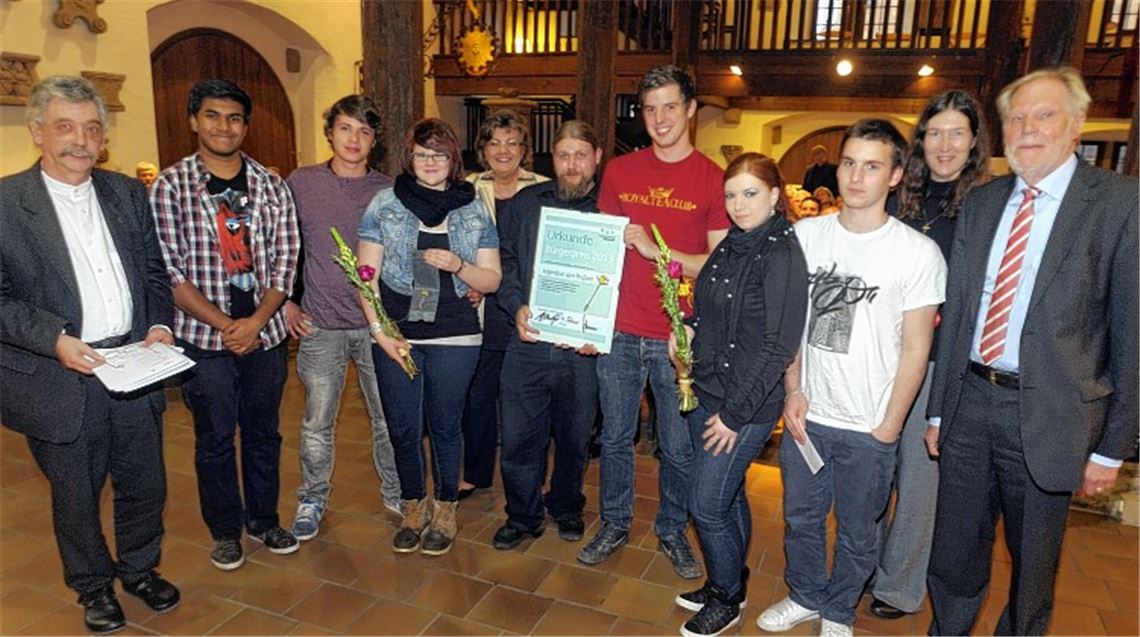 Preisträger 2013: der Jugendrat des Mühlacker Jugendhauses ProZwo.Archivfoto: Fotomoment