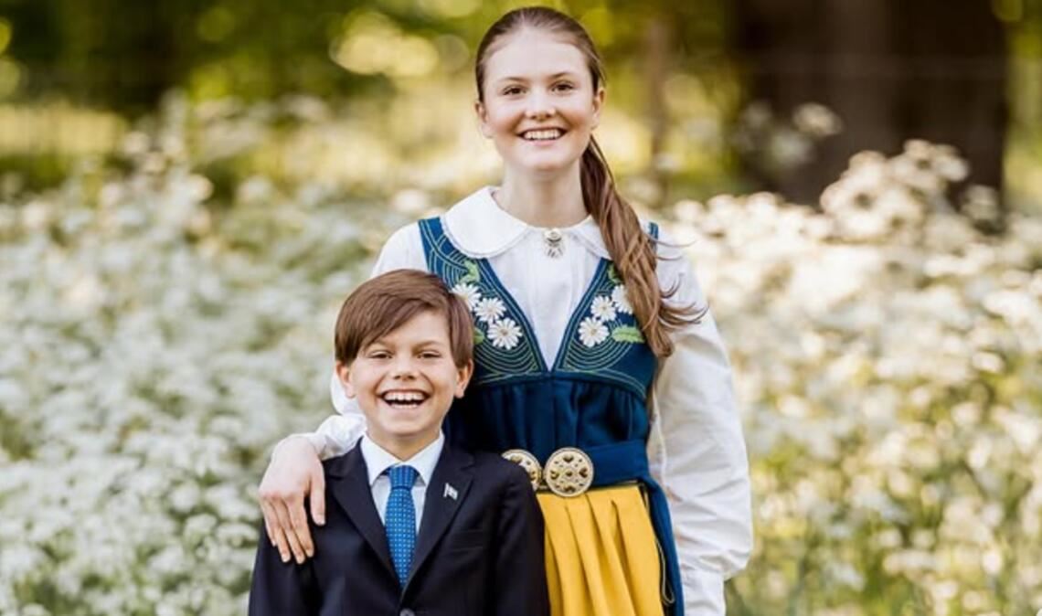 Prinz Oscar (l.) und Prinzessin Estelle zum schwedischen Nationalfeiertag 2026.