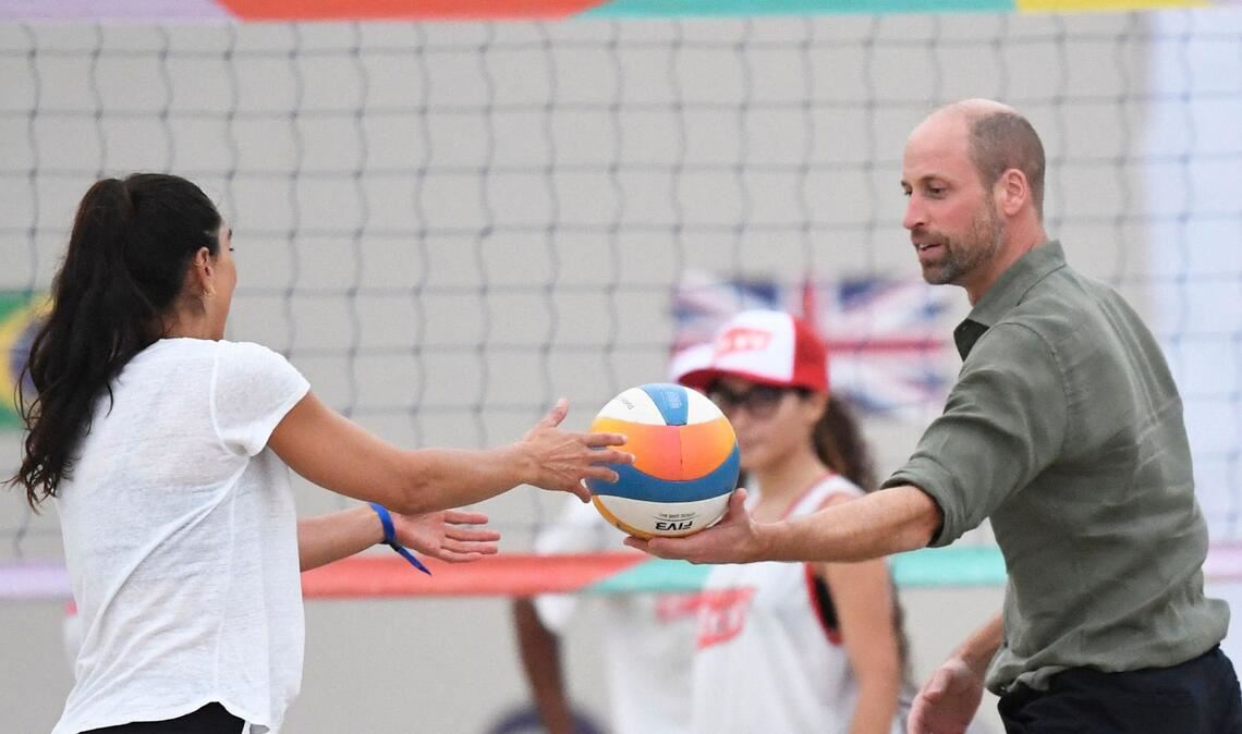 Prinz William spielte in Rio mit Jugendlichen Volleyball.