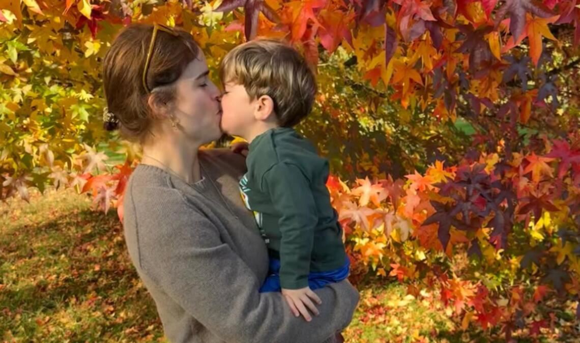 Prinzessin Eugenie mit ihrem Sohn Ernest.
