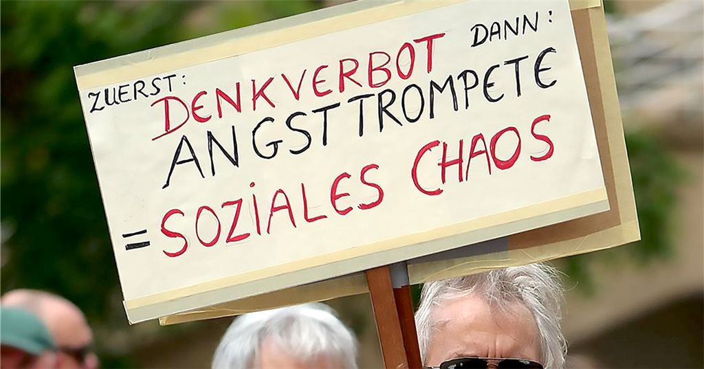 Protest gegen die Corona-Beschränkungen im vergangenen Jahr in Pforzheim. Archiv