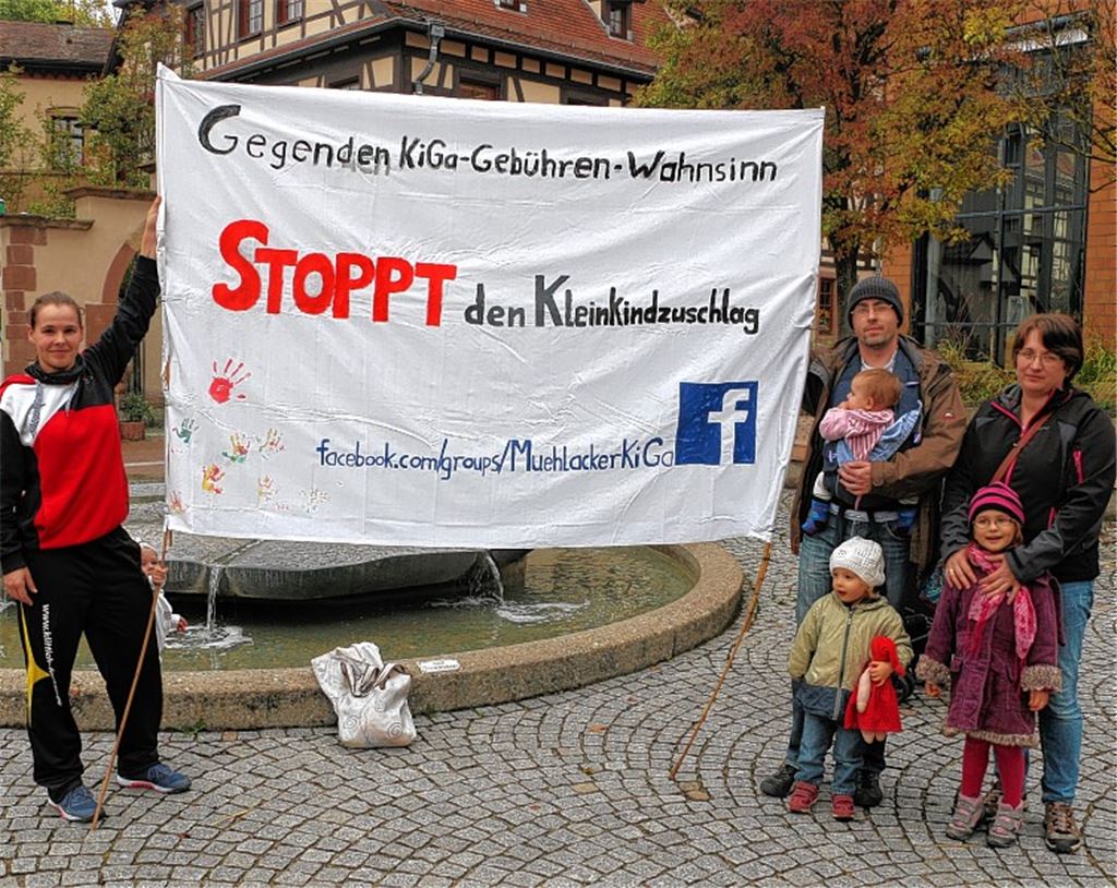 Protest gegen Kleinkindzuschlag
