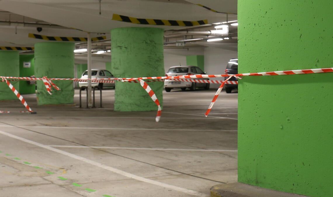 Prüfung der städtischen Tiefgarage in Mühlacker läuft. Foto: Steigleder
