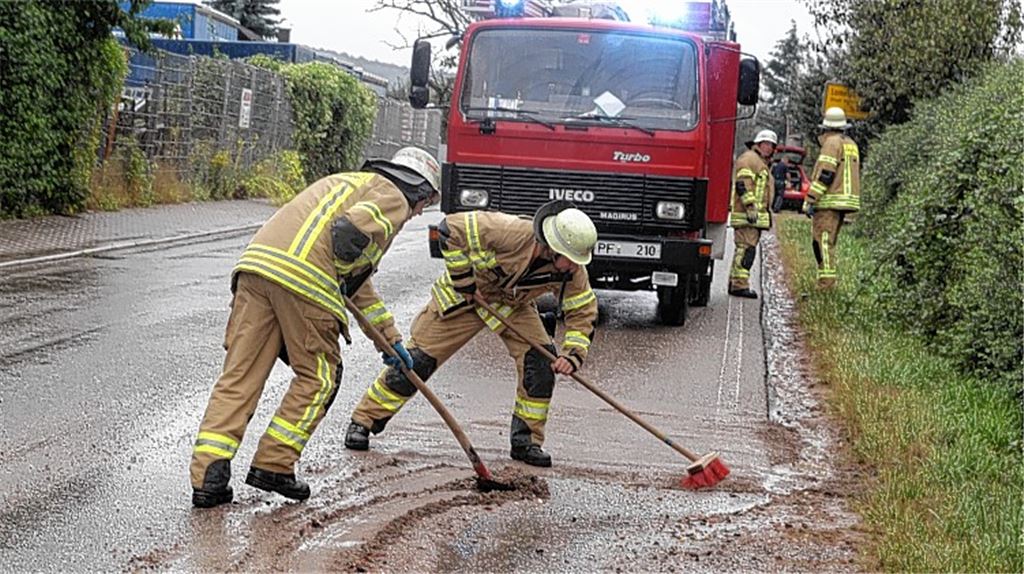 Putzeinsatz in Lomersheim.