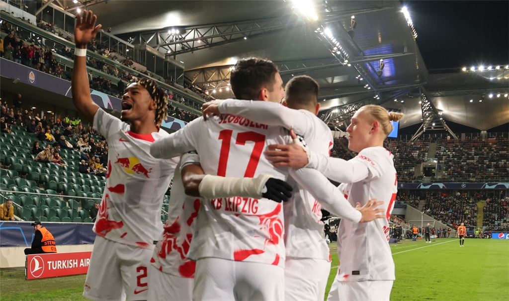 RB Leipzig setzte sich bei Schachtjor Donezk durch.