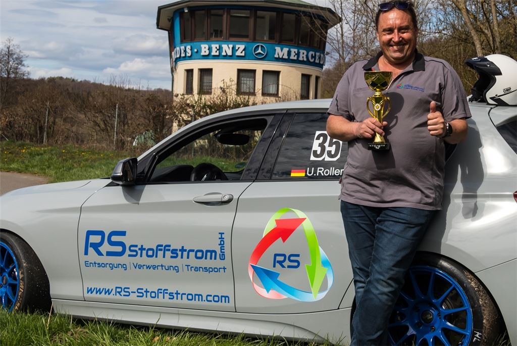 RKV-Slalomfahrer Udo Roller holt mit seinem RS-BMW den Sieg auf der Verkehrsübungsanlage Solitude in Leonberg.Foto: privat