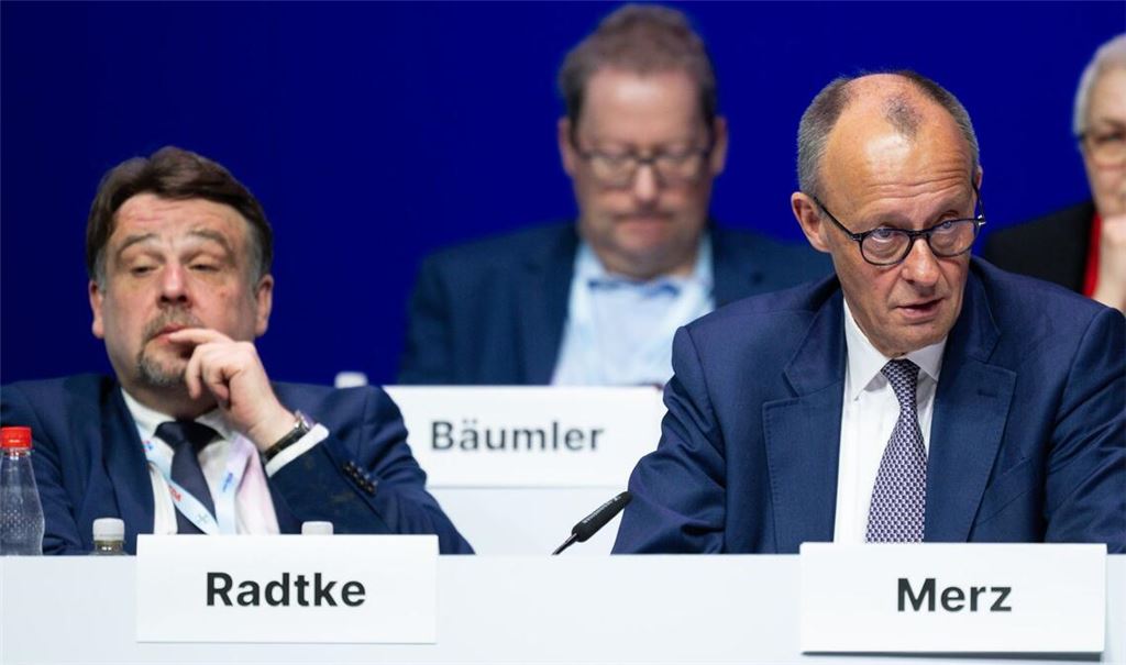 Radtke und Merz - die beiden Protagonisten des CDA-Kongresses.