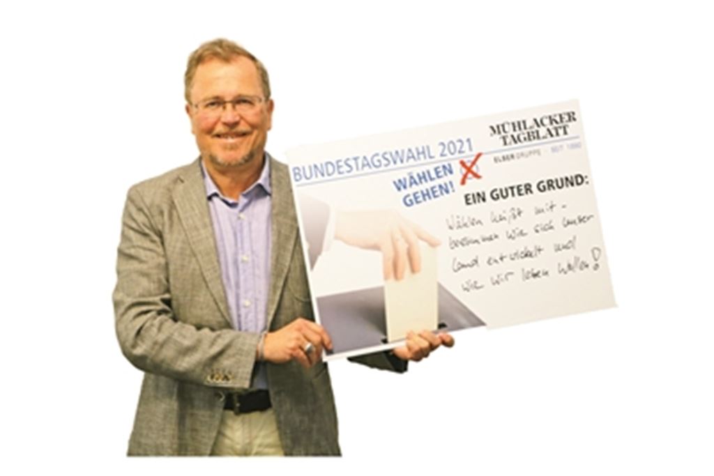 Rainer Semet, Bundestagskandidat der FDP, ermuntert die Bürger, von ihrem Wahlrecht Gebrauch zu machen, um mitzubestimmen.Foto: Sadler