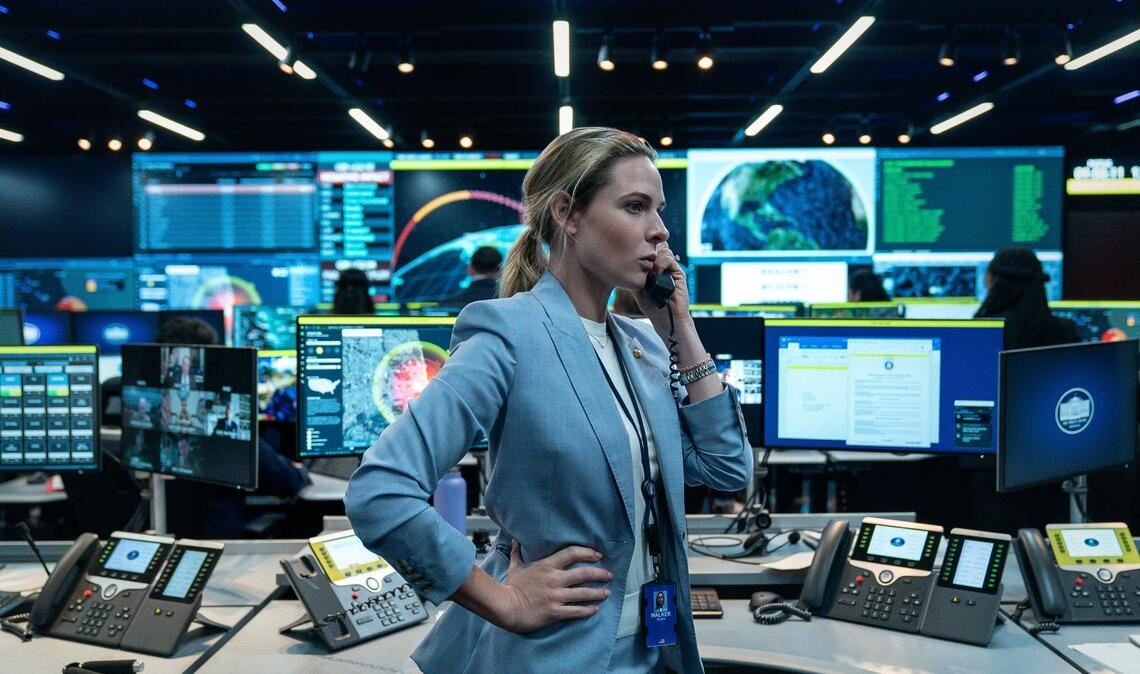 Rebecca Ferguson als Captain Olivia Walker in einer Szene des Films "A House of Dynamite". (Handout)