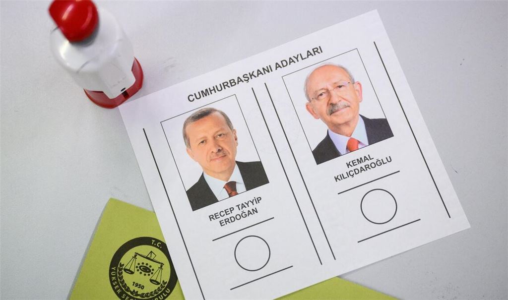Recep Tayyiper Erdogan (l.) vs. Kemal Kilicdaroglu: Ein Wahlzettel für die türkische Stichwahl um die Präsidentschaft.