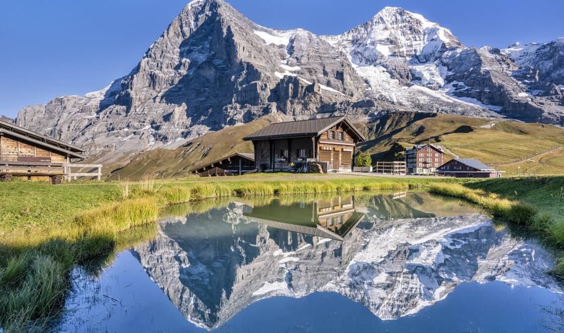 Refugium in der Schweiz: Kleine Scheidegg mit Eiger, Mönch und Jungfrau.