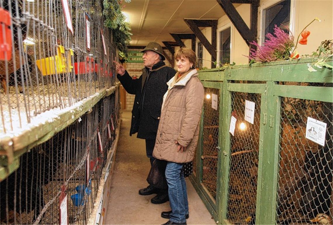 Regina Pörschke und Manfred Hittler sind begeistert von der Ausstellung. Foto: Appich