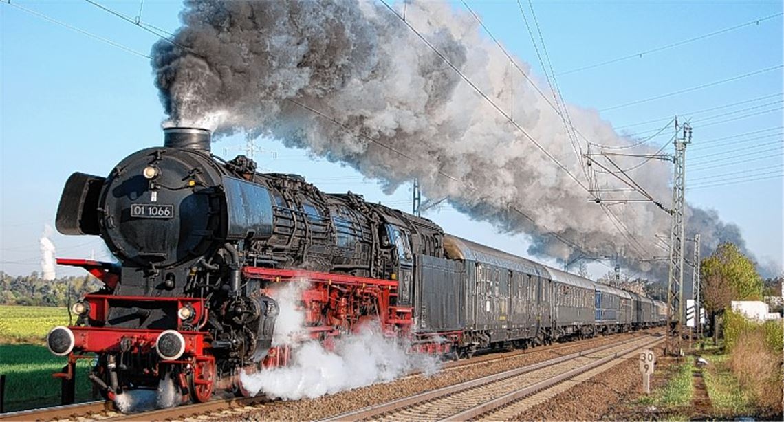 Rennpferd: die Dampflok 01 1066 von 1940 mit ihren 2470 PS.