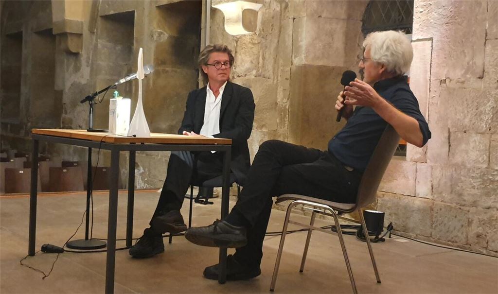 Reto Krüger (re.) im Gespräch mit Thomas Oláh. Foto: Schröder