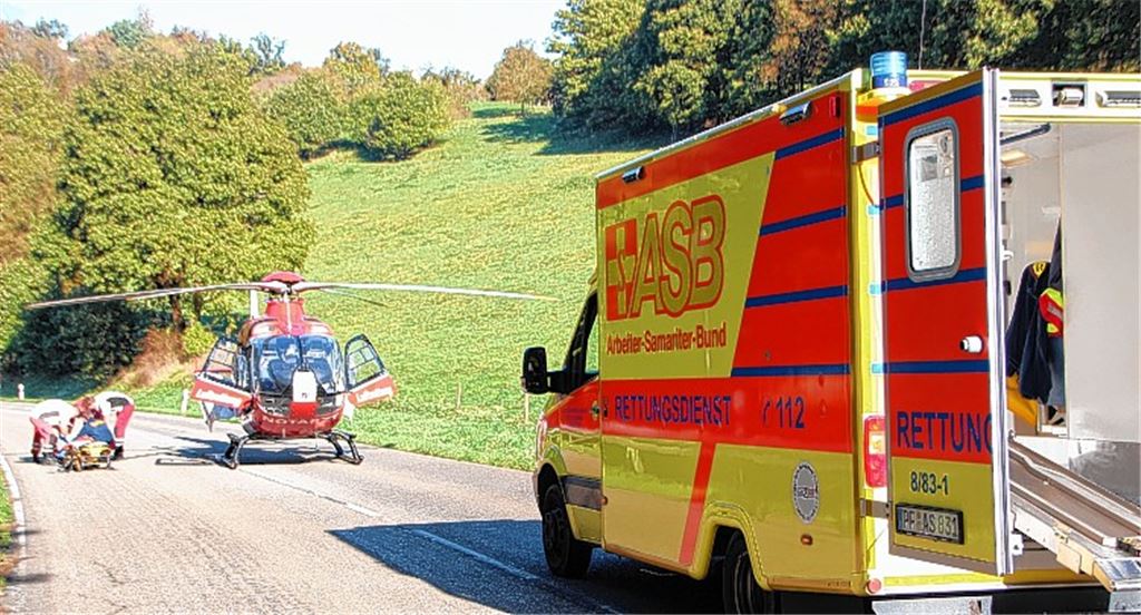 Rettungshubschrauber im Einsatz.