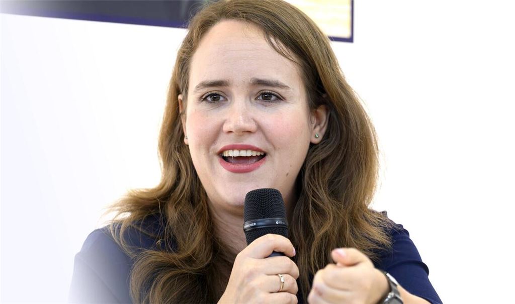 Ricarda Lang Mitte Oktober auf der Frankfurter Buchmesse.