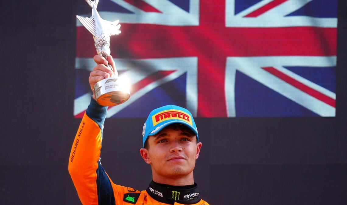 McLaren in der Fairplay-Zange: Nutznießer Verstappen? Richtig glücklich sieht Lando Norris nach Platz zwei in Monza nicht aus.
