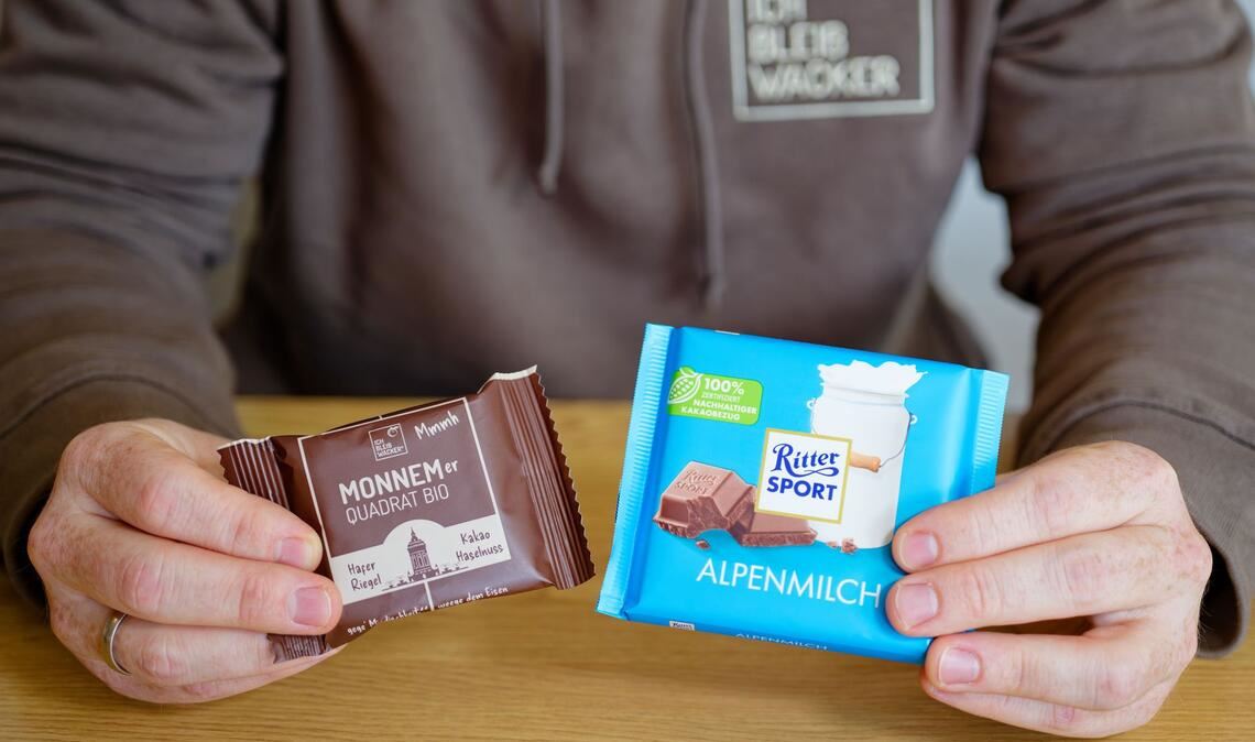 Ritter Sport sieht durch den Haferriegel nach eigenen Angaben seine Marke bedroht. (Archivbild)