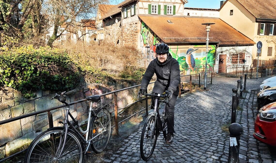 Roland Böttger findet Tübingen für Radler ein angenehmes Pflaster.